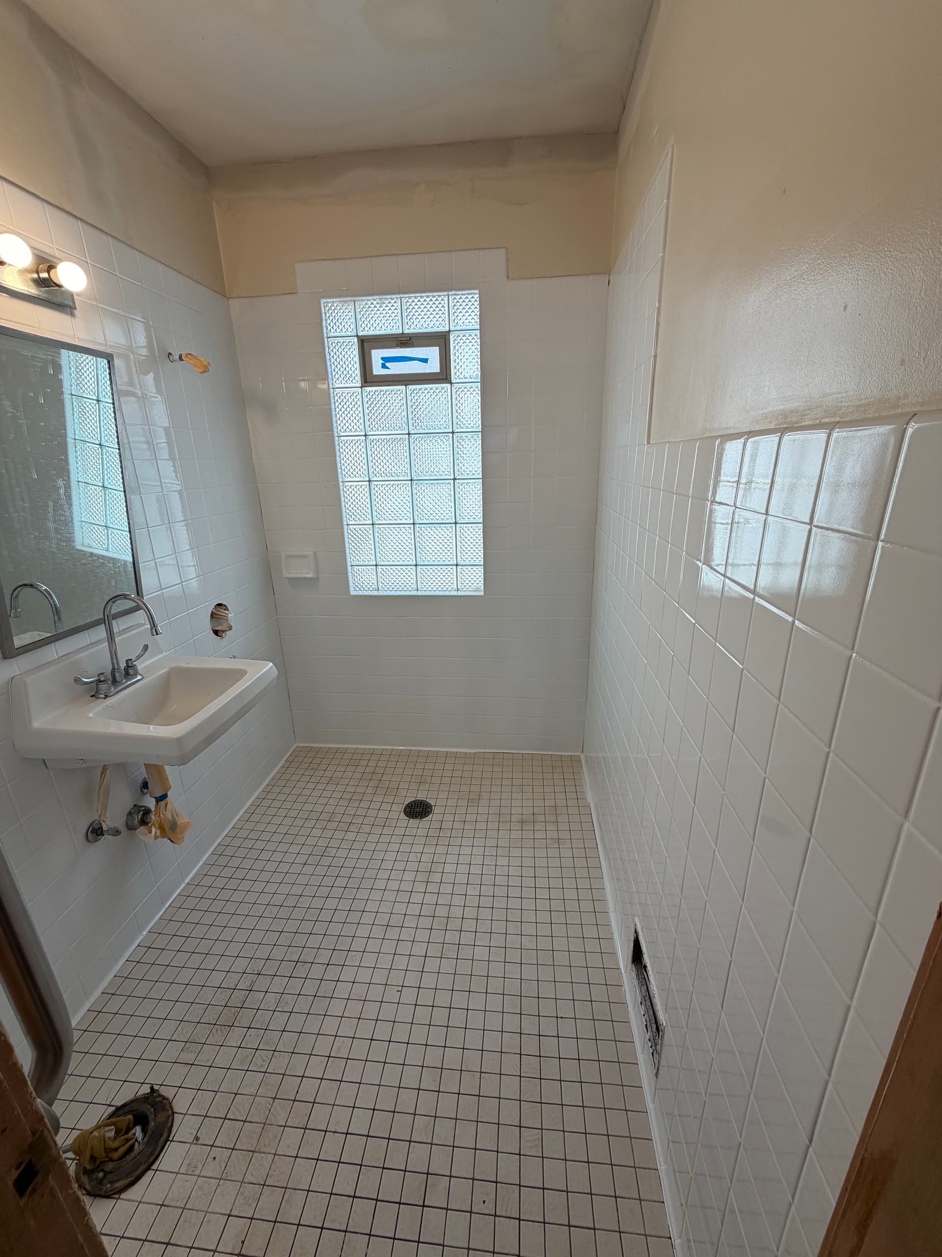 Dated Pink and Gray Tile Gets a Full Bathroom Refinish