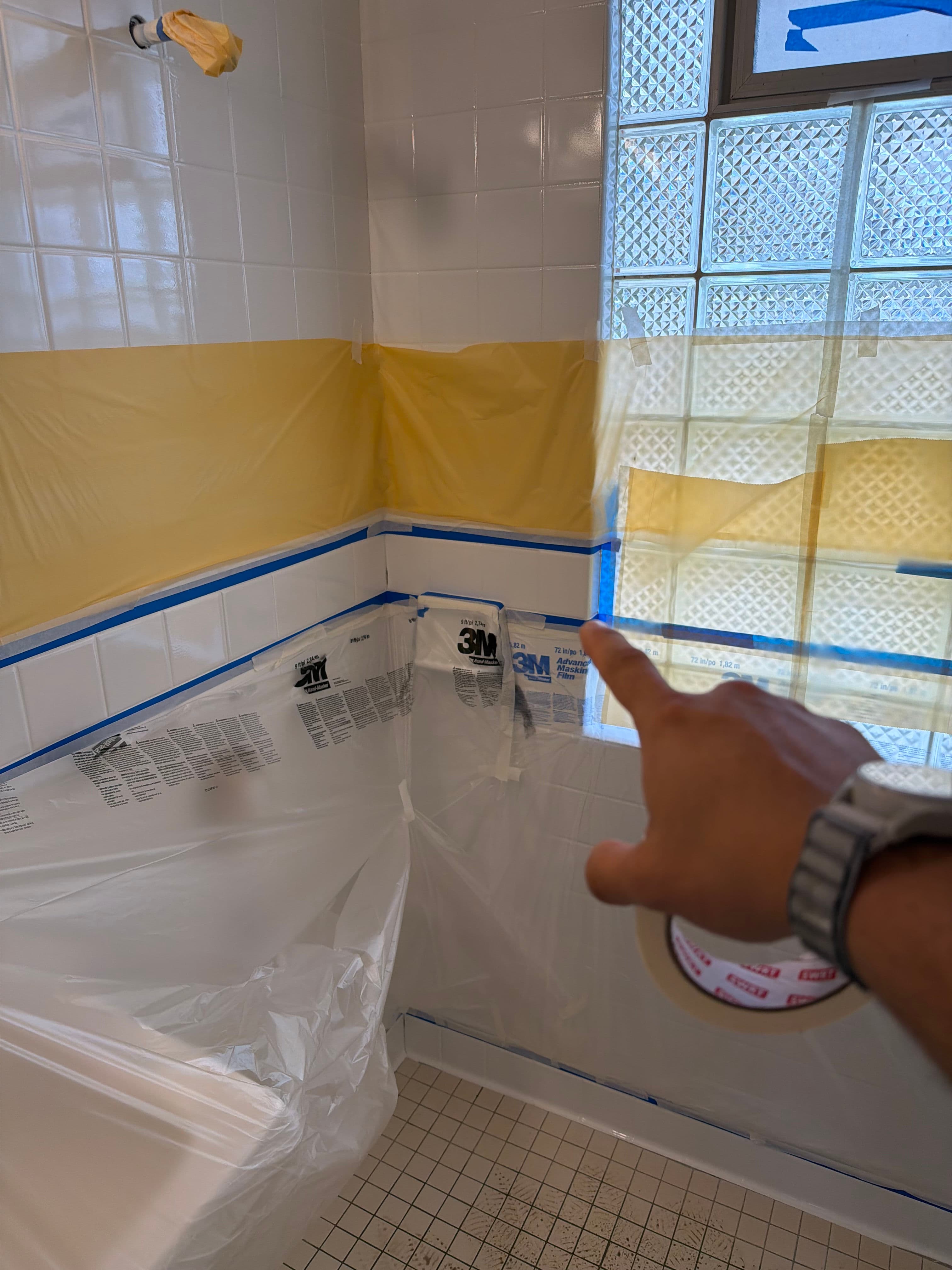 Project Bathroom Refinishing With Custom Accent Colors image